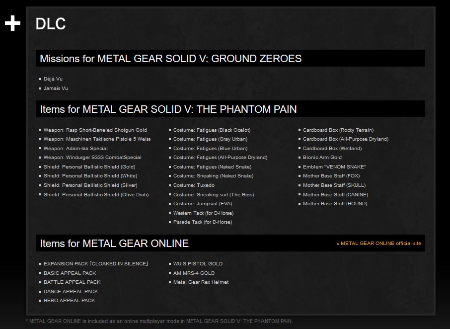 MGS V : l'édition ''Definitive Experience'' confirmée