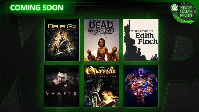 Xbox Game Pass : les ajouts des 2 prochaines semaines (dont Deus Ex MD, Vampyr et Marvel VS Capcom)