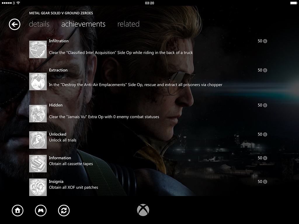 Les succès de Metal Gear Solid V : Ground Zeroes