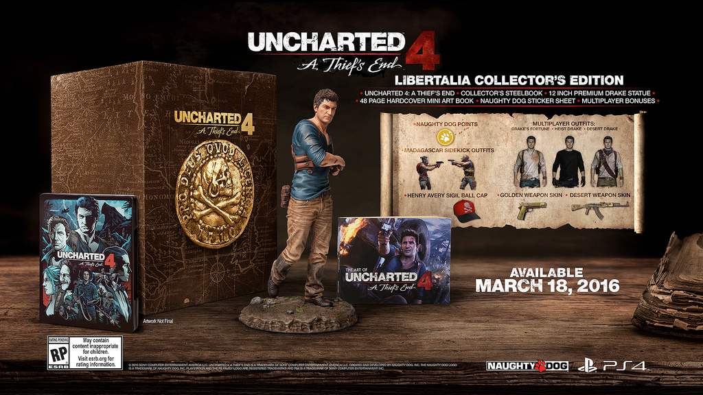 Uncharted 4 : date de sortie, collector et DLC