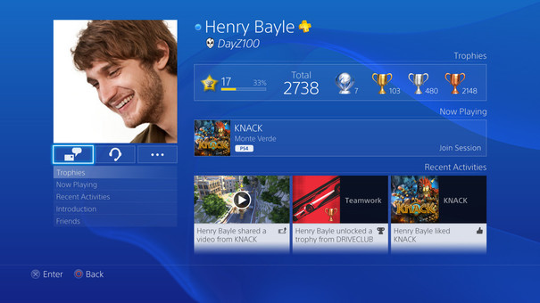 Sony : d'autres images de l'interface PS4