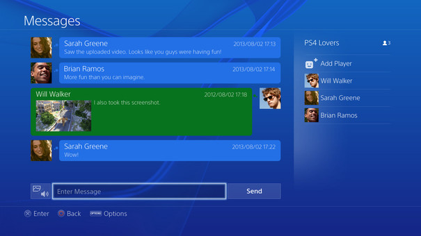 Sony : d'autres images de l'interface PS4