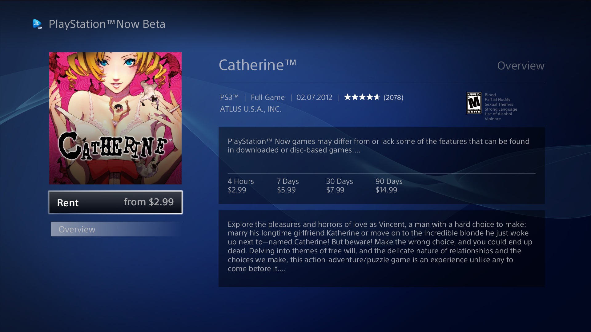 PS Now (bêta) : six nouveaux titres, et des prix toujours aussi élevés