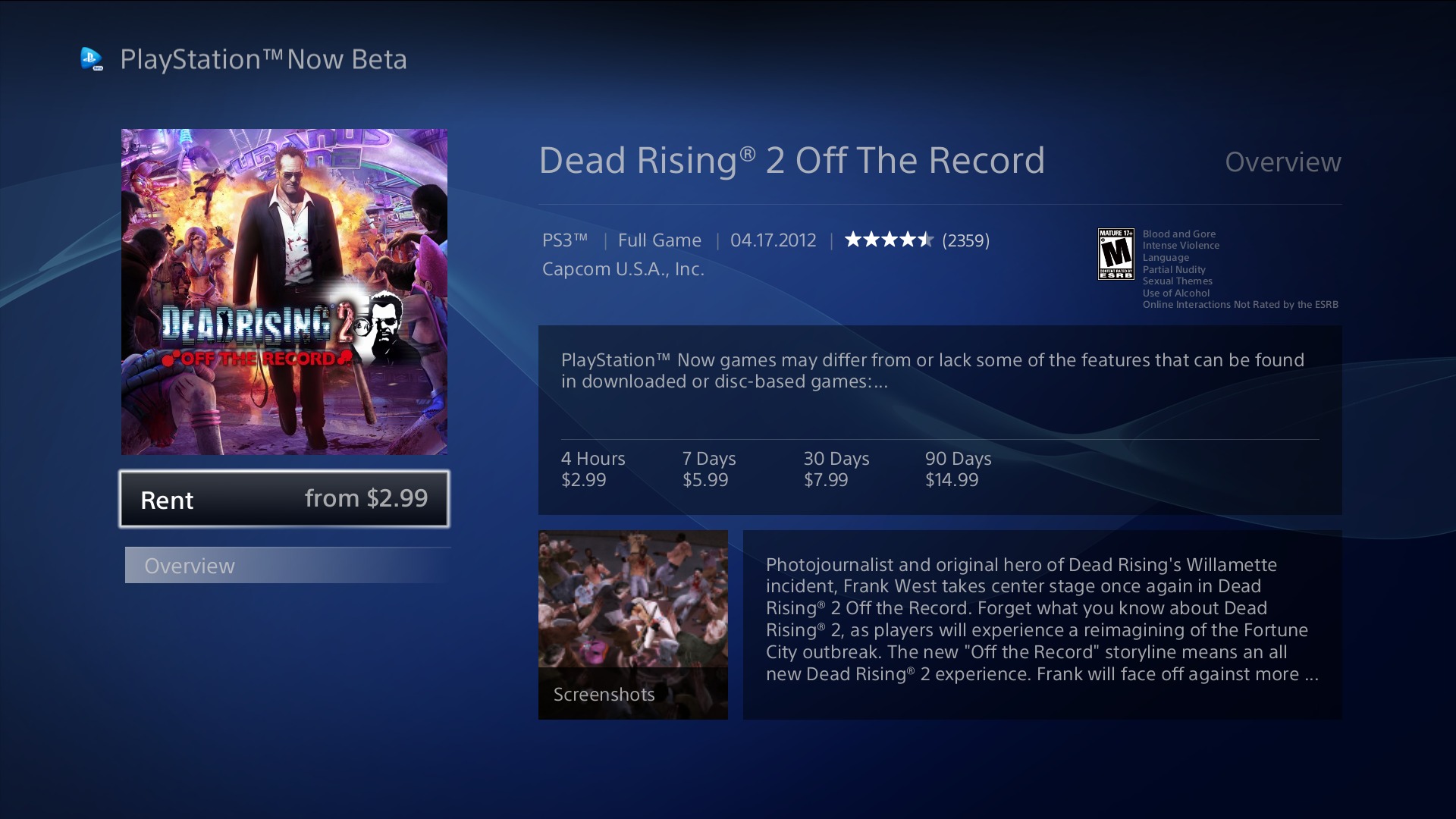 PS Now (bêta) : six nouveaux titres, et des prix toujours aussi élevés