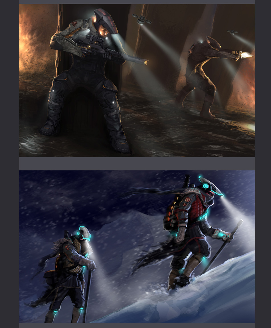 Concept-arts du projet annulé de Sony Santa Monica