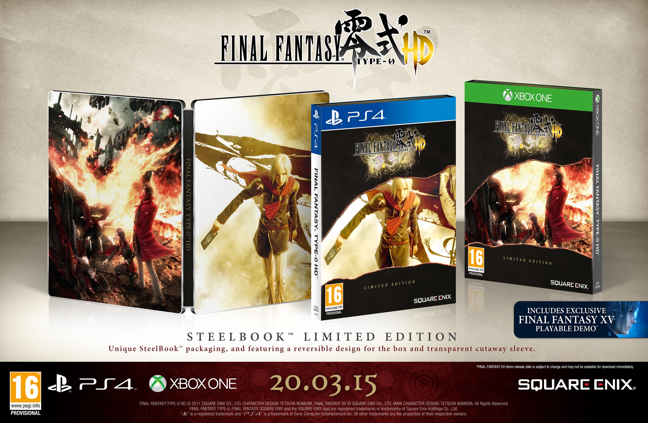 Final Fantasy Type-0 HD & FFXV font leur pub