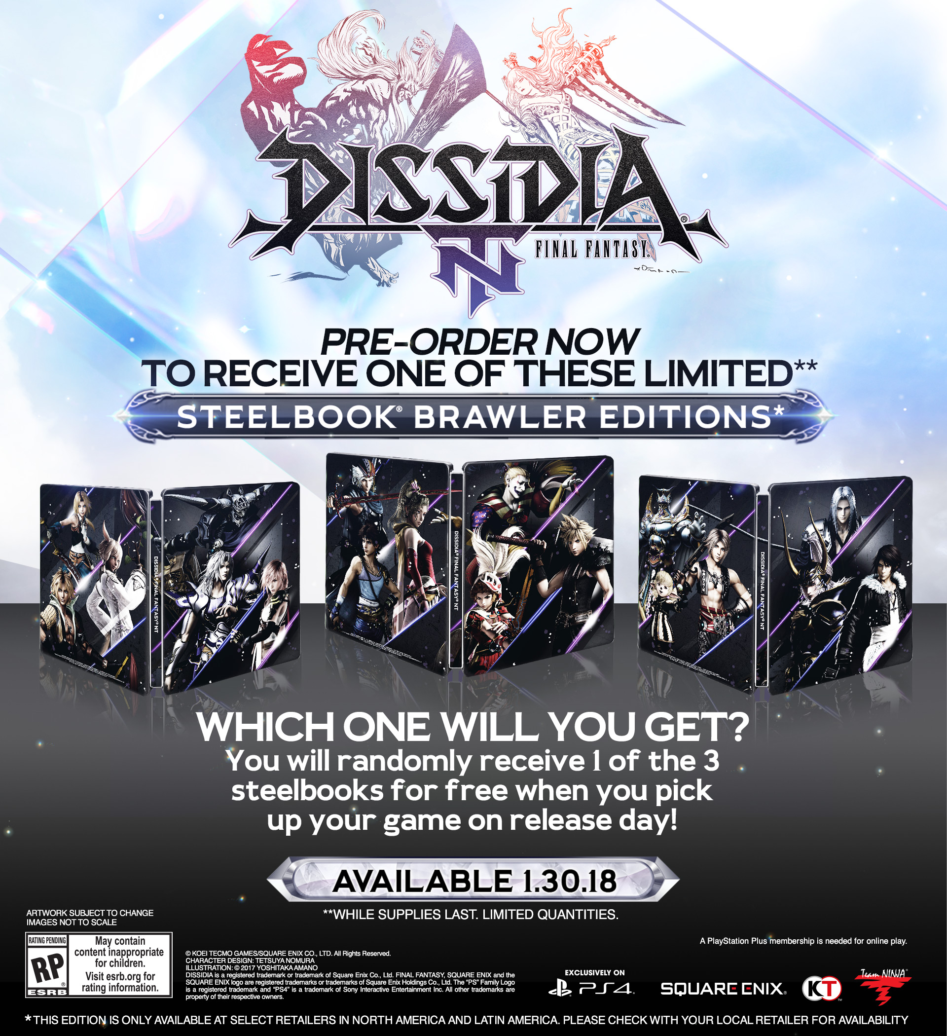 Dissidia Final Fantasy NT : dates JP + US, édition collector + annonce du Season Pass