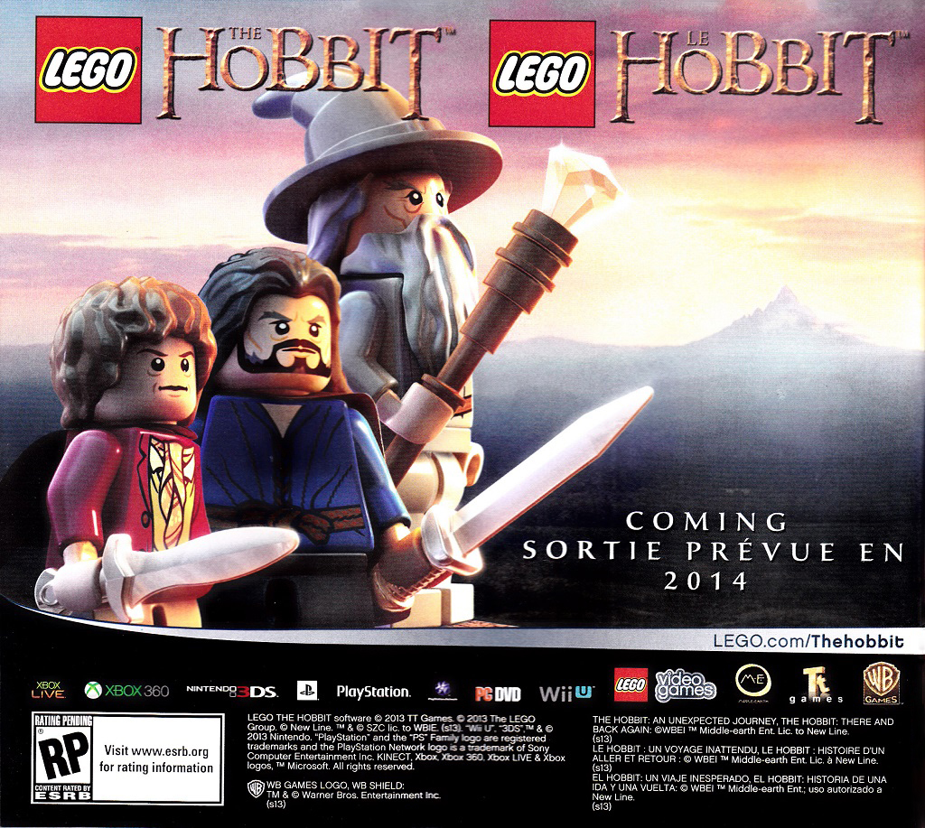 LEGO Le Hobbit  pour l'année prochaine