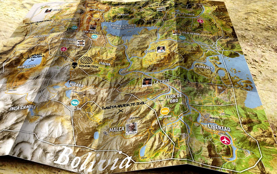 Ghost Recon Wildlands dévoile sa carte