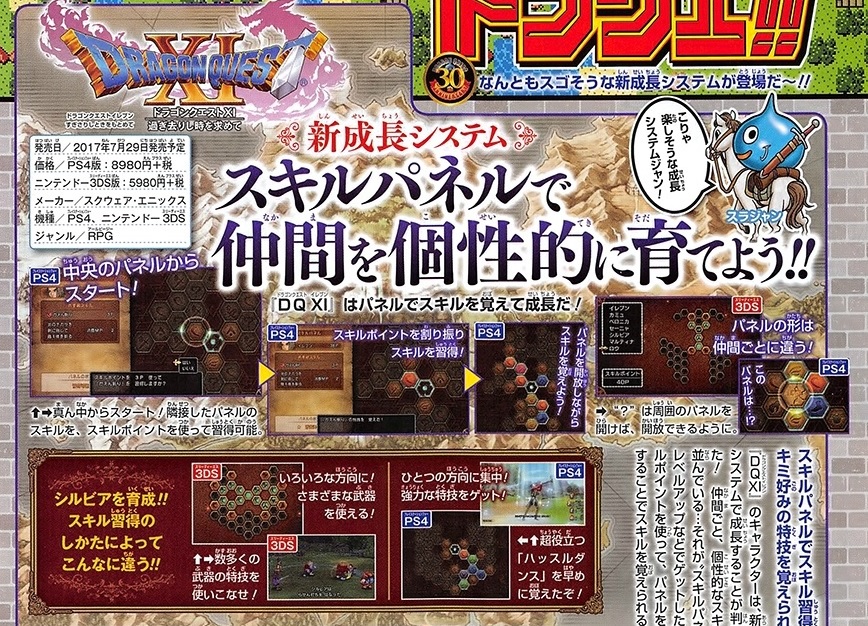 Dragon Quest XI : premier épisode à intégrer un système d'arbres de compétences