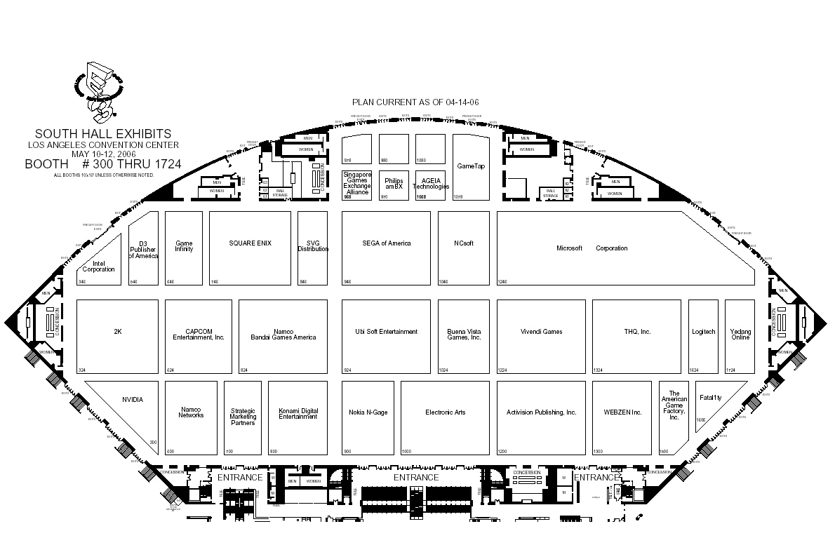 E3 2006 : les plans des stands