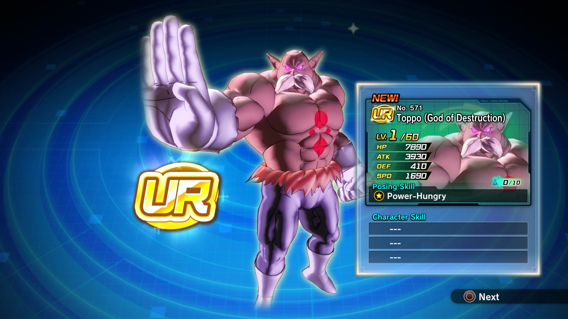 Toppo se prépare pour Dragon Ball Xenoverse 2