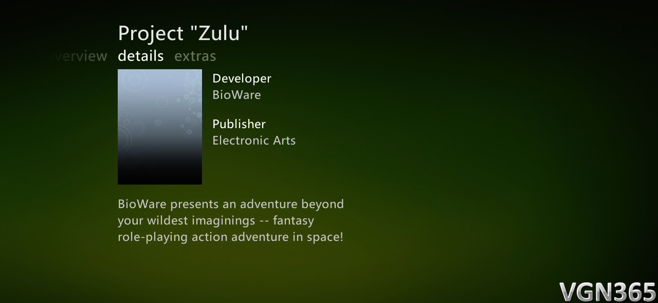Project Zulu : le prochain Bioware