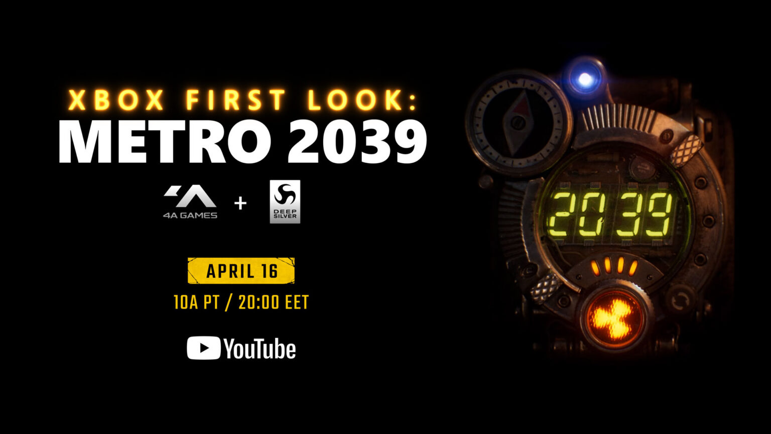 Metro 2039 officialisé : RDV jeudi pour le reveal