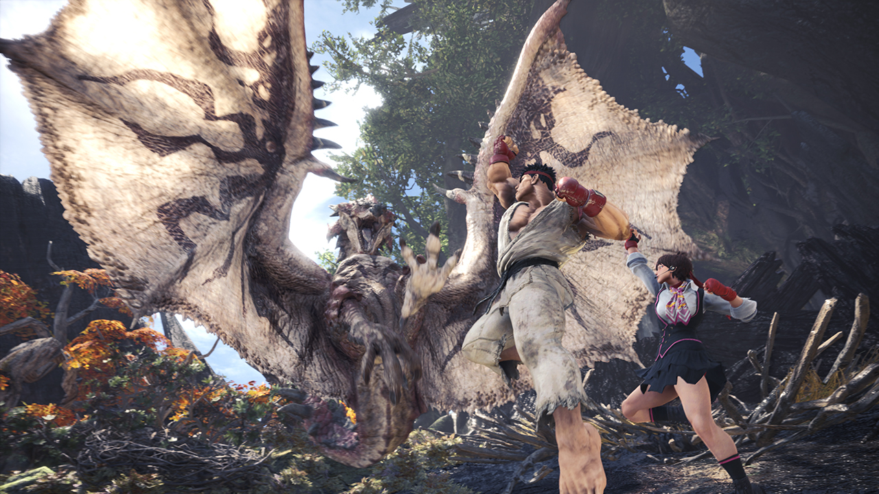Du Street Fighter dans Monster Hunter World