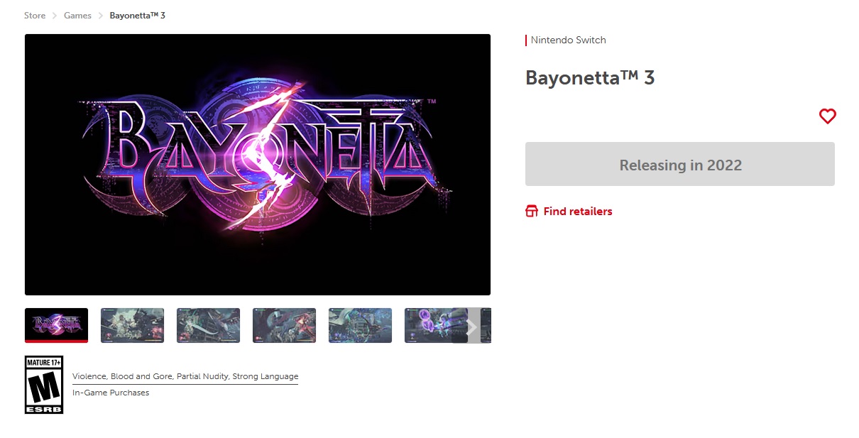 En attendant une date, Bayonetta 3 passe par l'organisme de classification ESRB