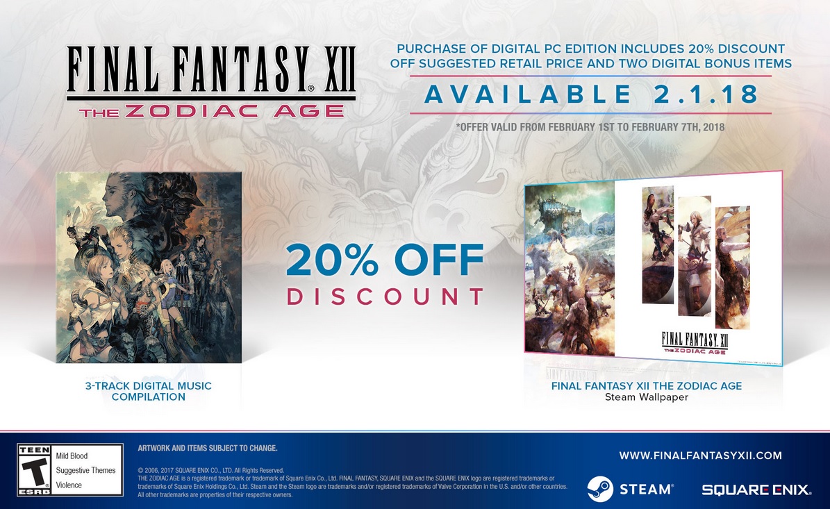 FFXII (PC) : trailer, visuels et collector