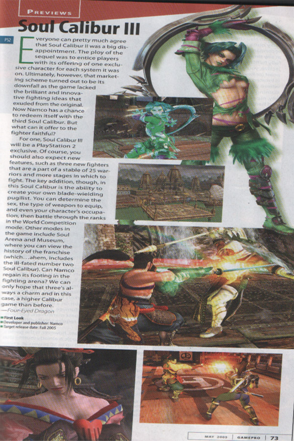 Soul Calibur III : Les premiers détails