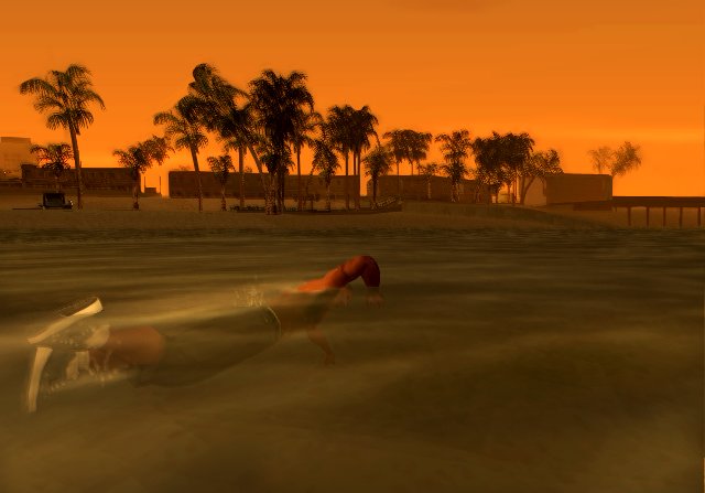 GTA San Andreas tombe à l'eau