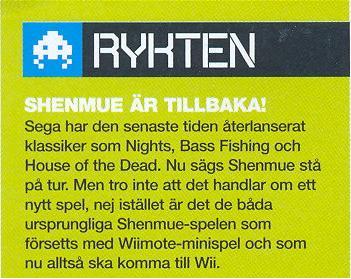 Shenmue 1&2 sur Wii ?