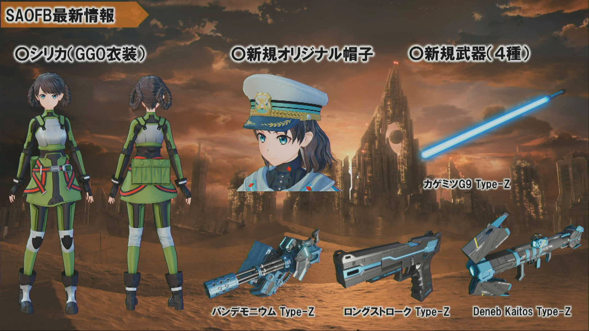 Sword Art Online HR : trailer et date Switch