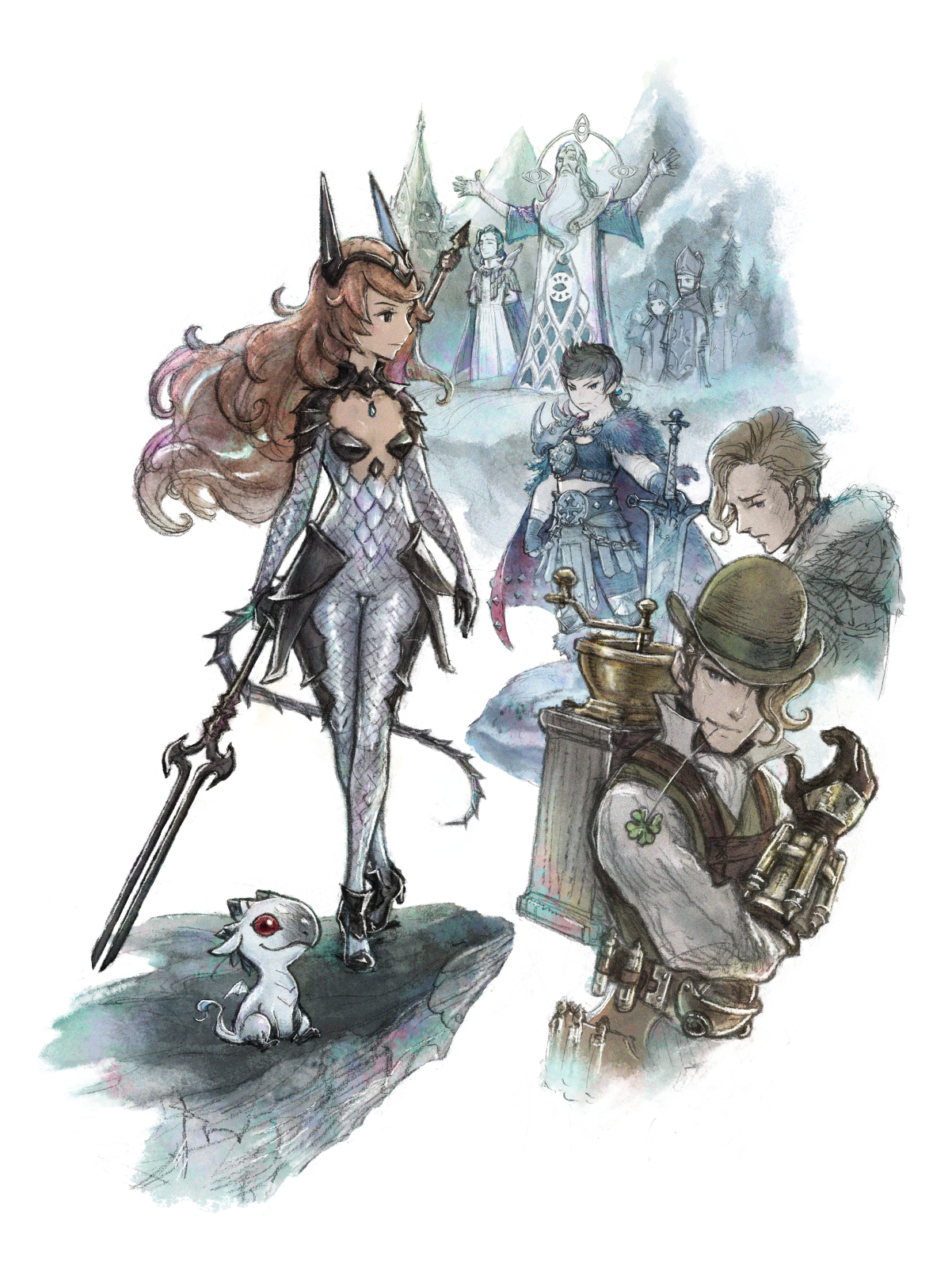 Bravely Default II : un nouveau trailer, quelques visuels... et un jeu de cartes (in-game)