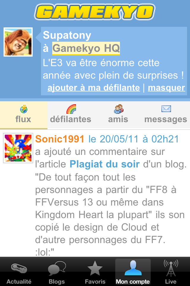 L'application Gamekyo sur iPhone et iPod Touch disponible sur l'AppStore !
