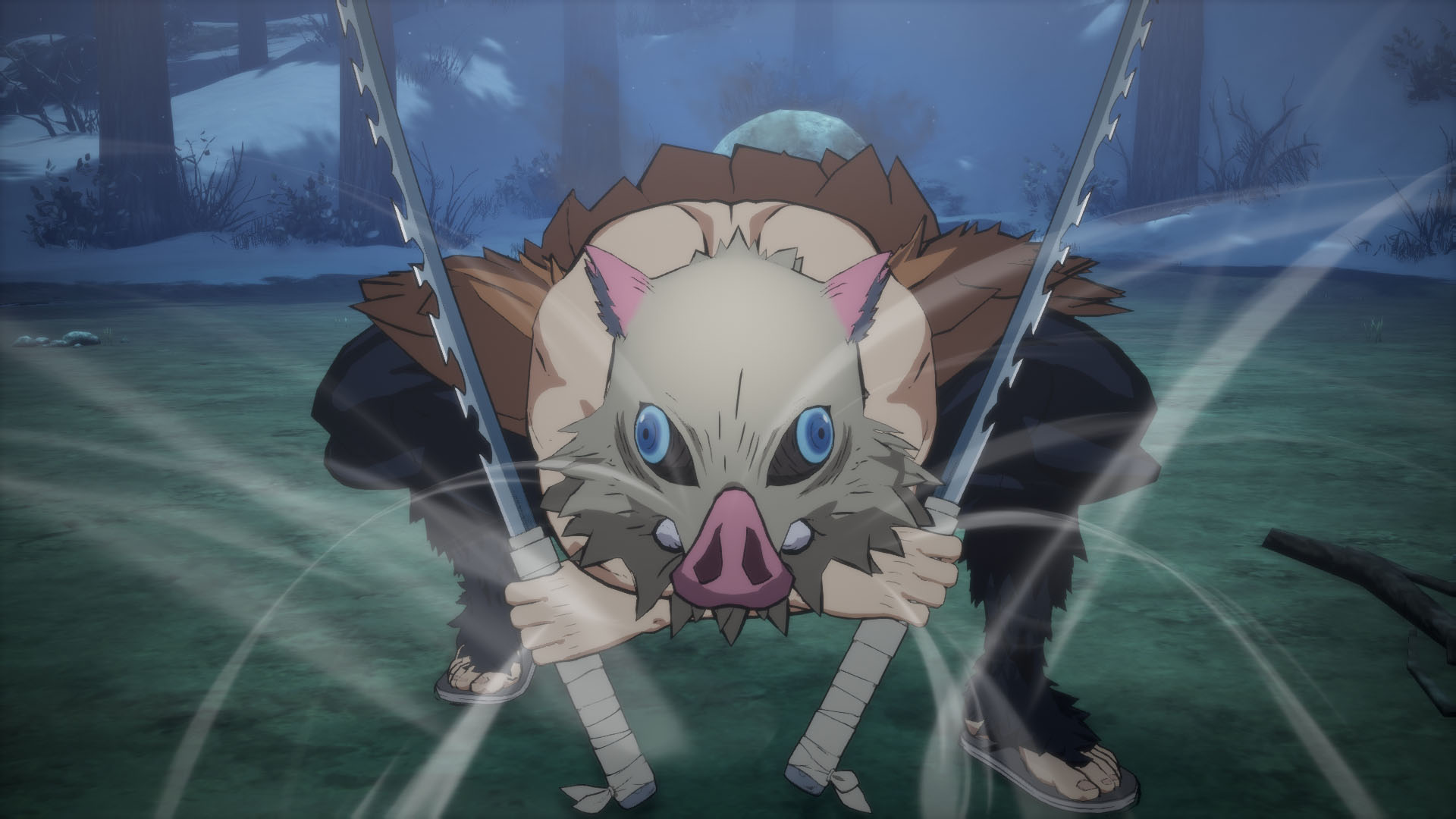 Demon Slayer : un peu de gameplay pour Zenitsu Agatsuma et Inosuke Hashibira