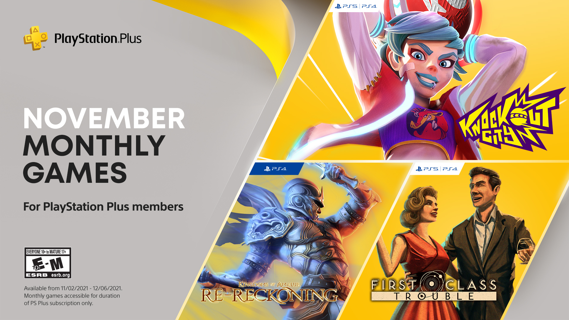 PS Plus : le programme de novembre