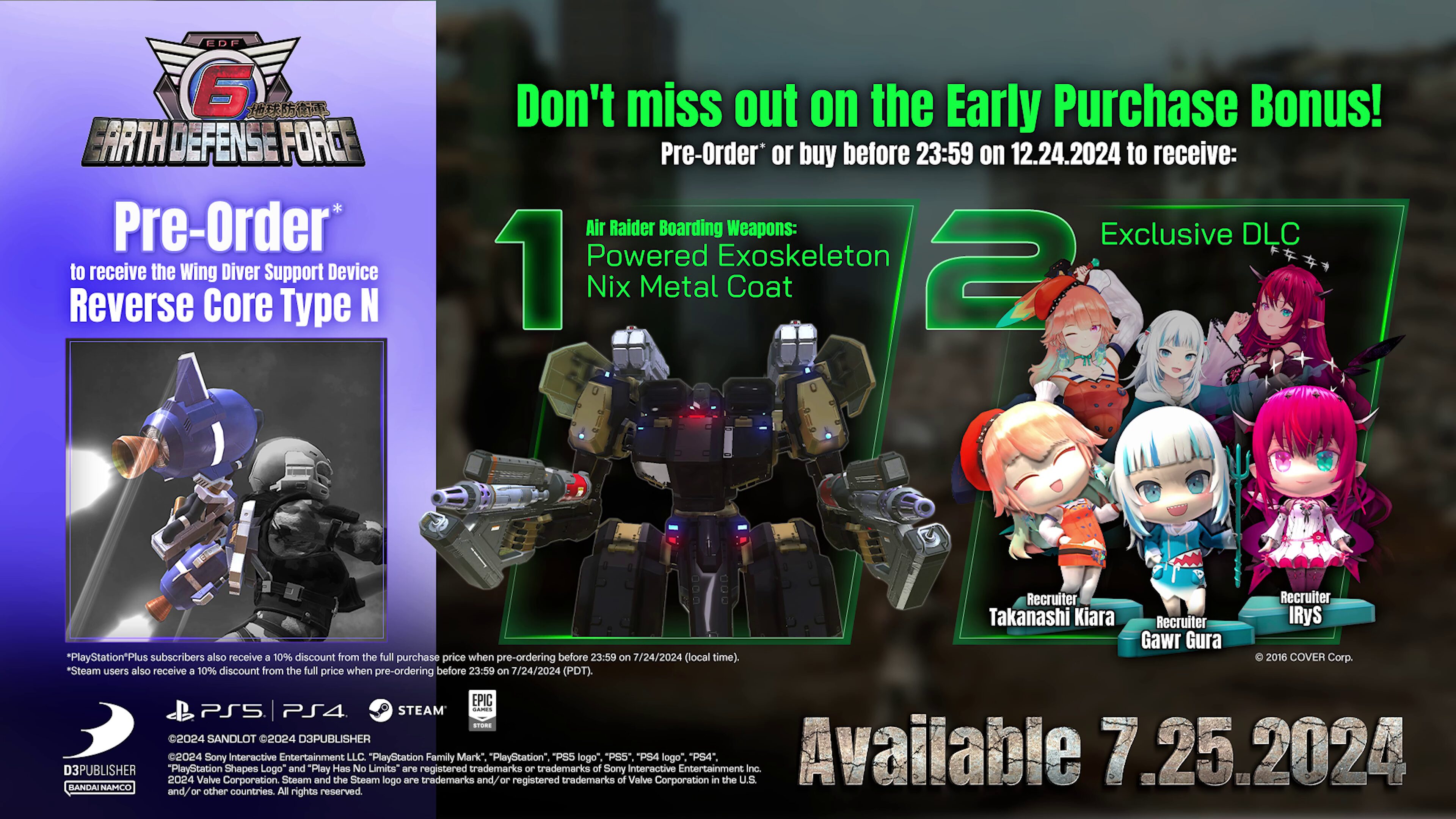 Earth Defense Force 6 ENFIN daté en Europe