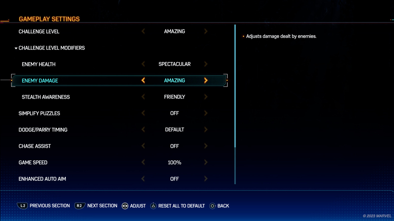Marvel's Spider-Man 2 et les options d'accessibilité