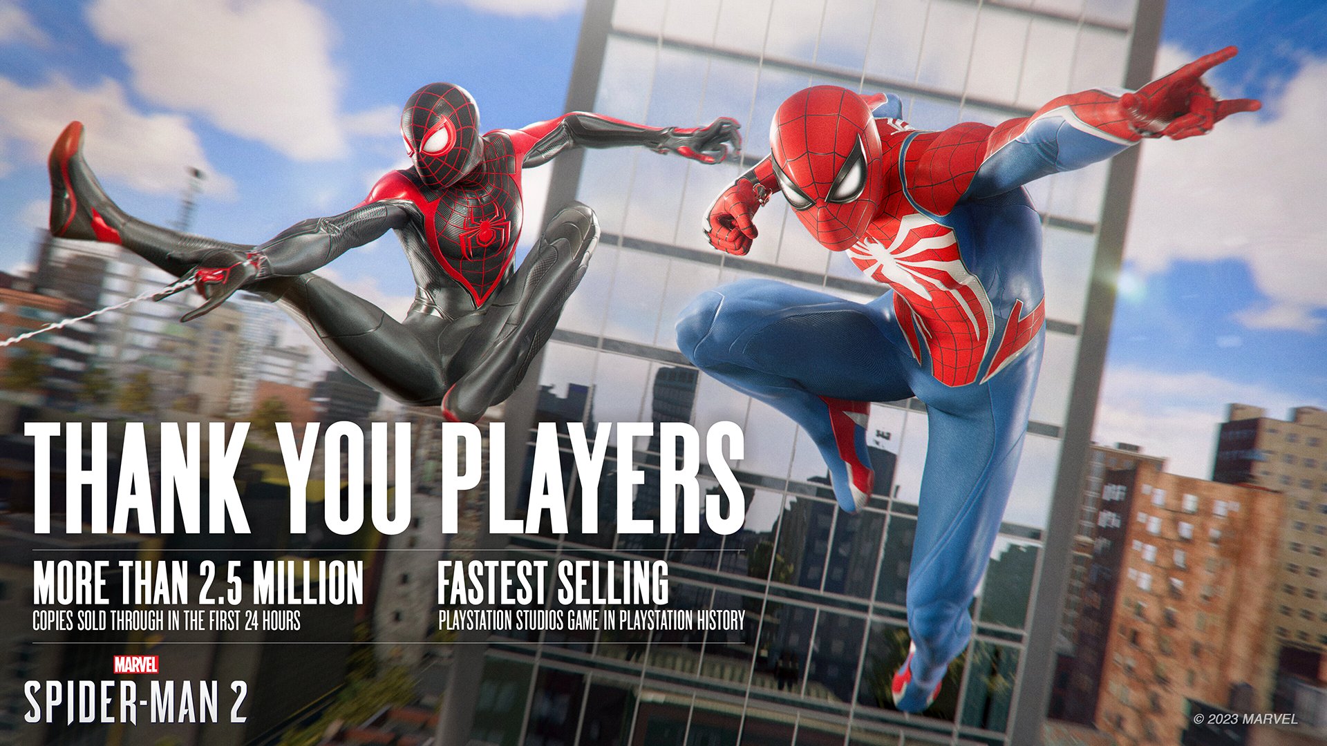 Marvel's Spider-Man 2 est le meilleur lancement de toute l'histoire de la marque PlayStation