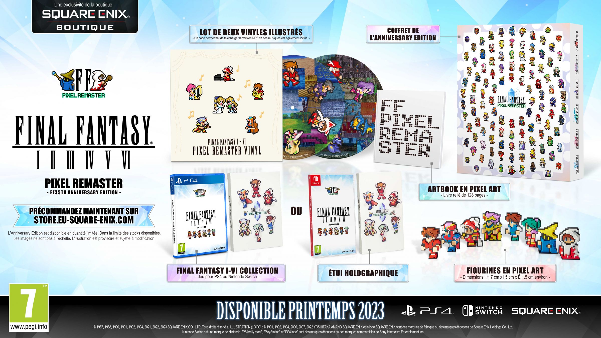 Final Fantasy Pixel Remasters a sa date de sortie ferme sur PlayStation 4 et Nintendo Switch