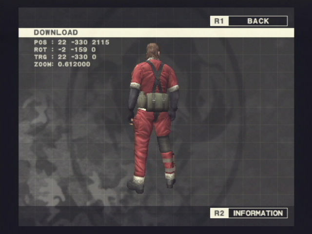 Snake fait le beau en Père Noël