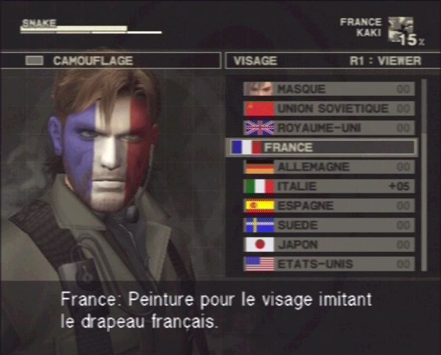 Snake se maquille en images
