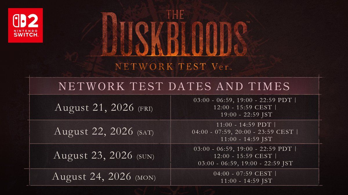 FromSoftware livre les dates pour la première phase de test serveur de The Duskbloods