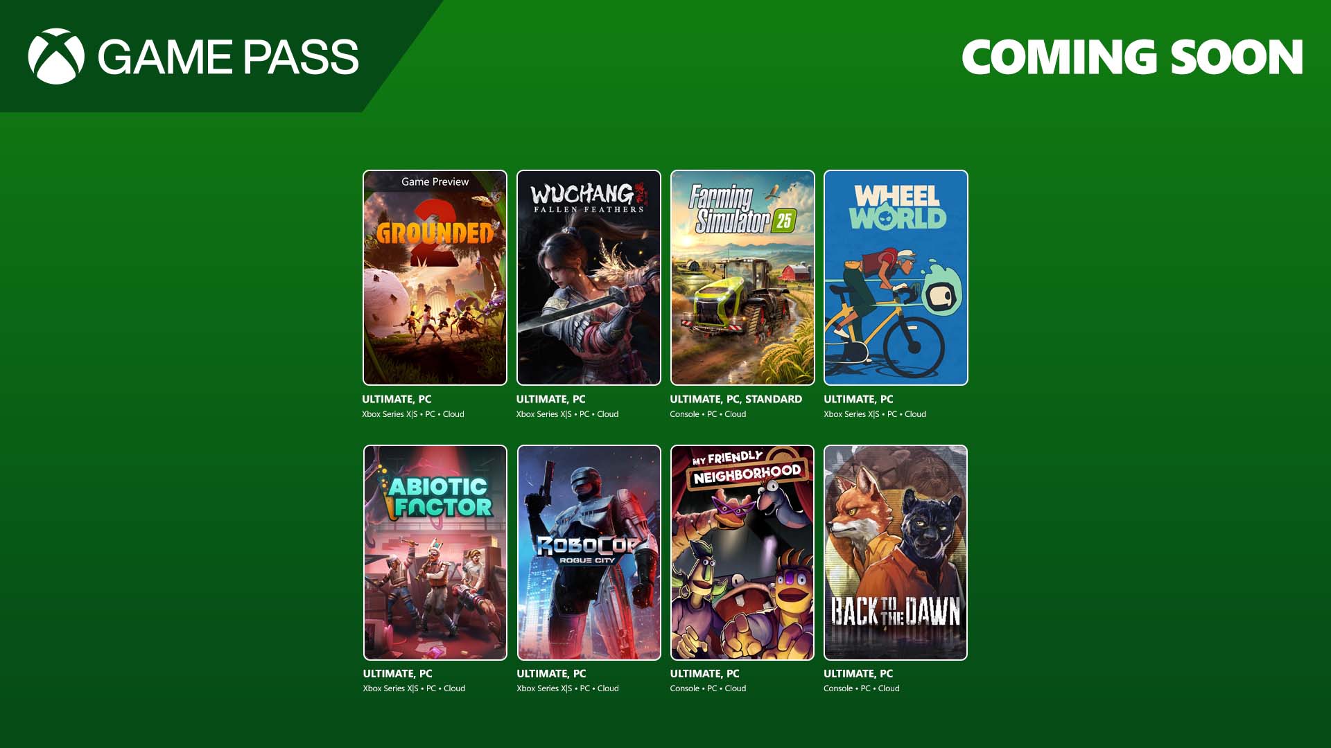 Game Pass : les prochains jeux du service