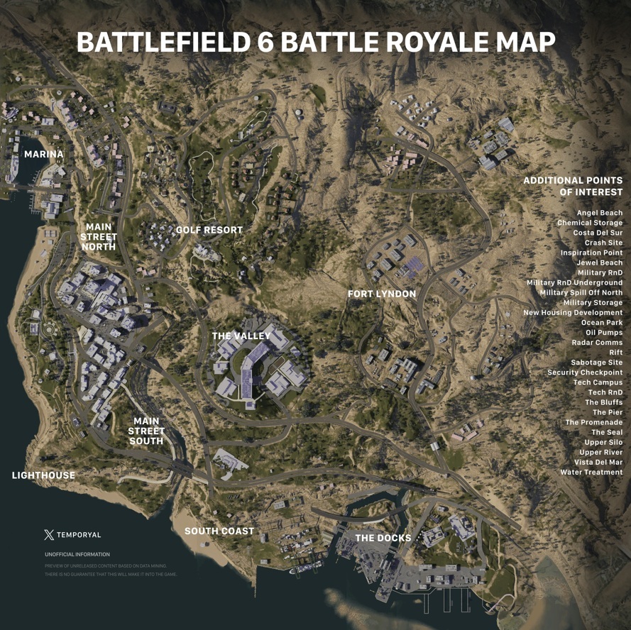 [RUMEUR] Battlefield 6 : un premier aperçu de la map du mode Battle Royale