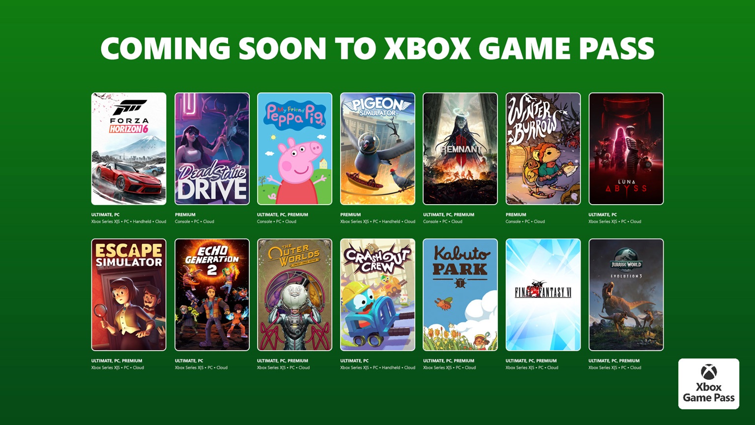 Game Pass : les prochains jeux du service