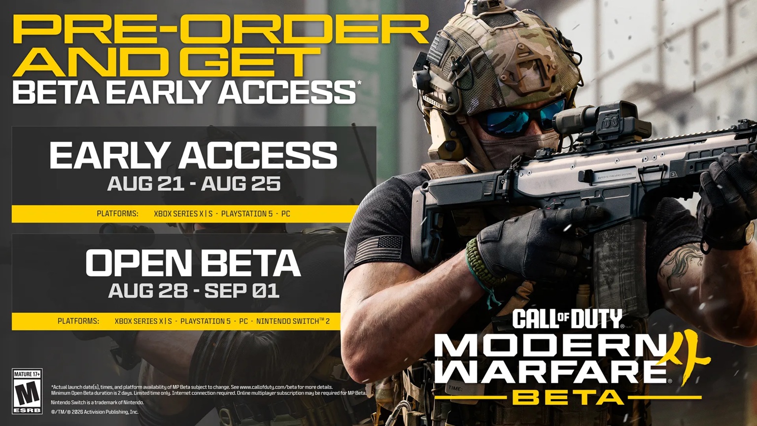 Modern Warfare 4 : event COD Next en approche + dates de la bêta ouverte, même sur Switch 2