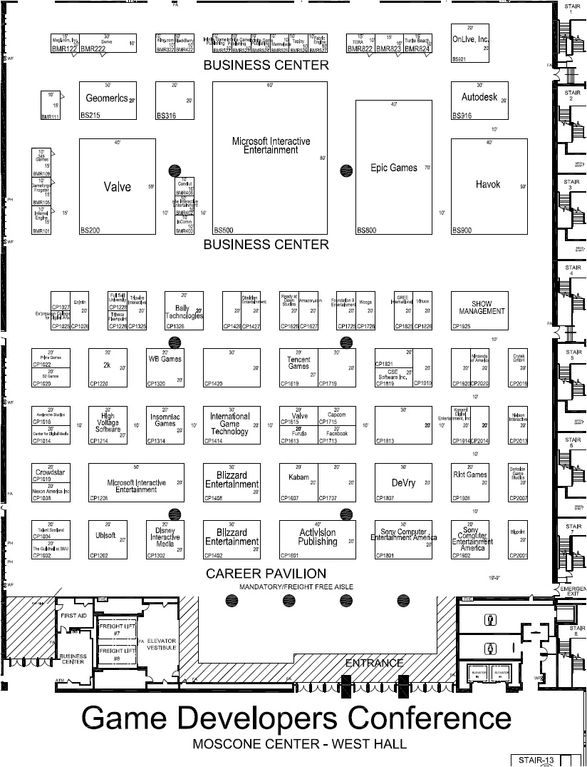 La GDC 2012 montre ses plans