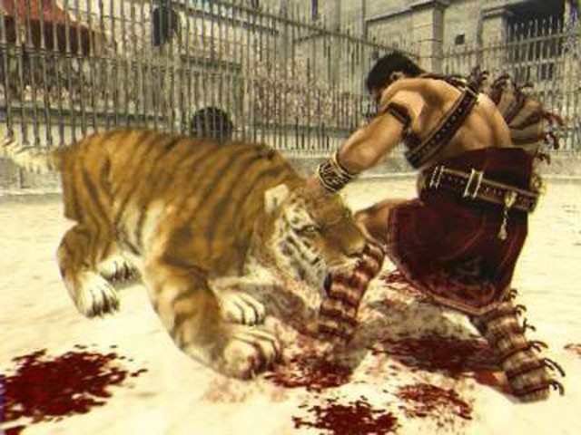 Un gladiateur dans l'arène