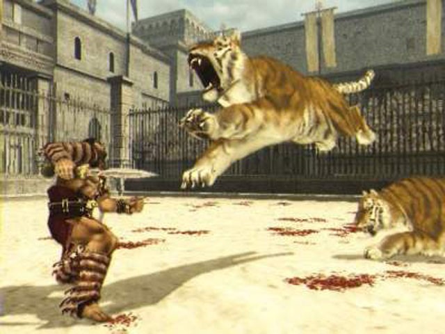 Un gladiateur dans l'arène