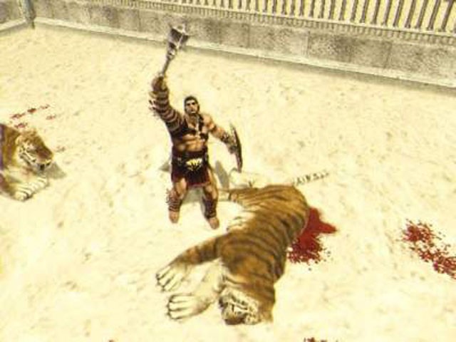 Un gladiateur dans l'arène
