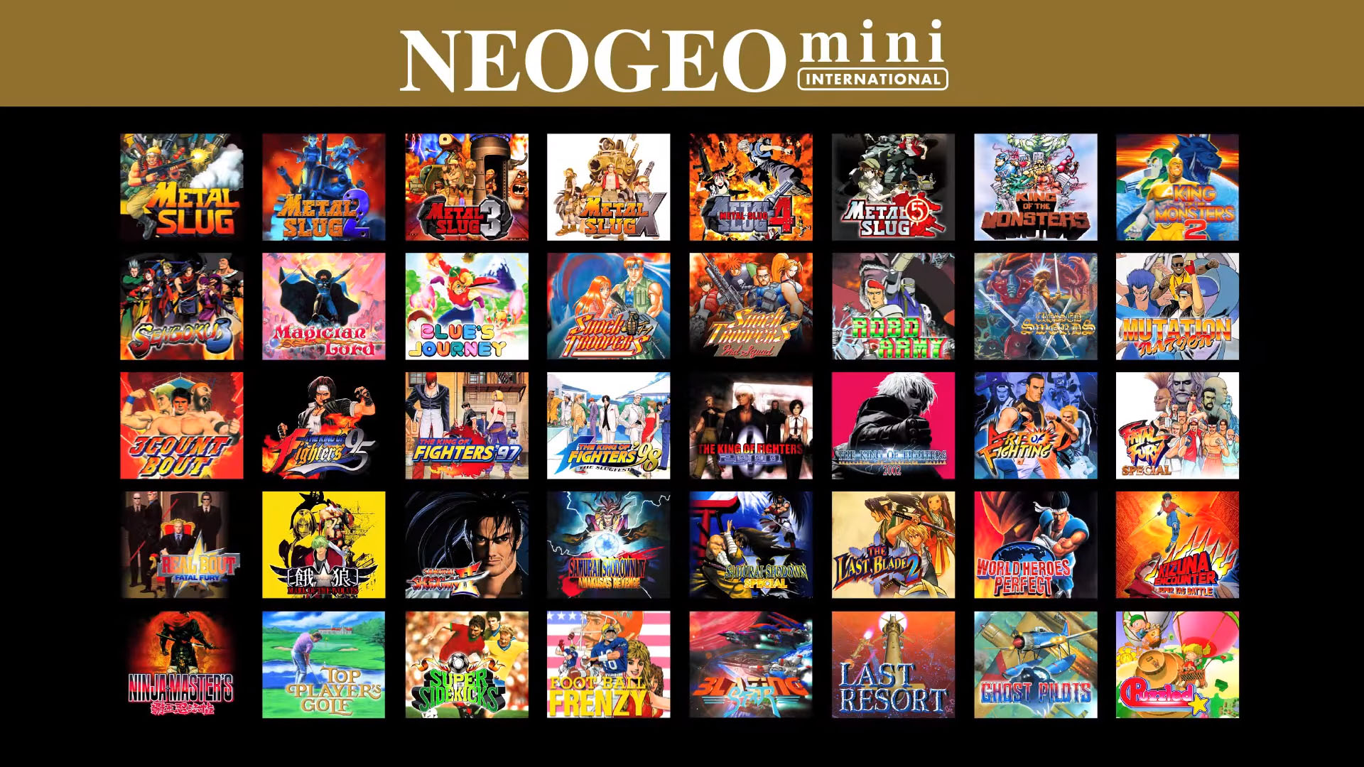 La Neo Geo Mini fait les présentations en vidéo