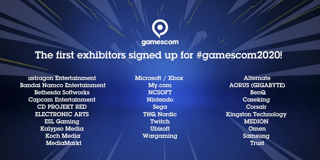 GamesCom 2020 : la liste des premiers concernés