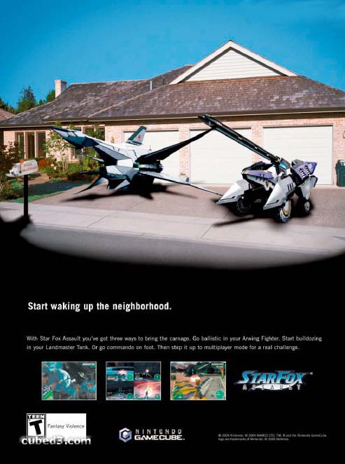 Publicités papiers Star Fox Assault