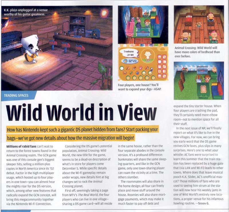 Animal Crossing DS en détails