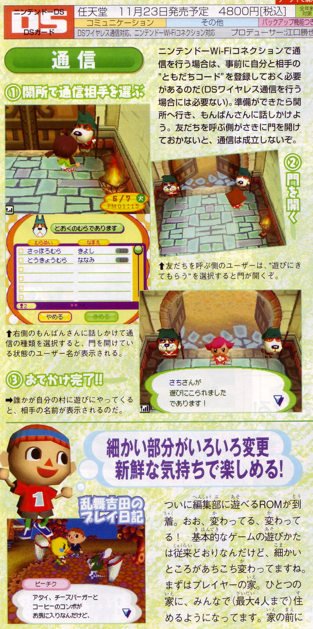 Animal Crossing DS en images