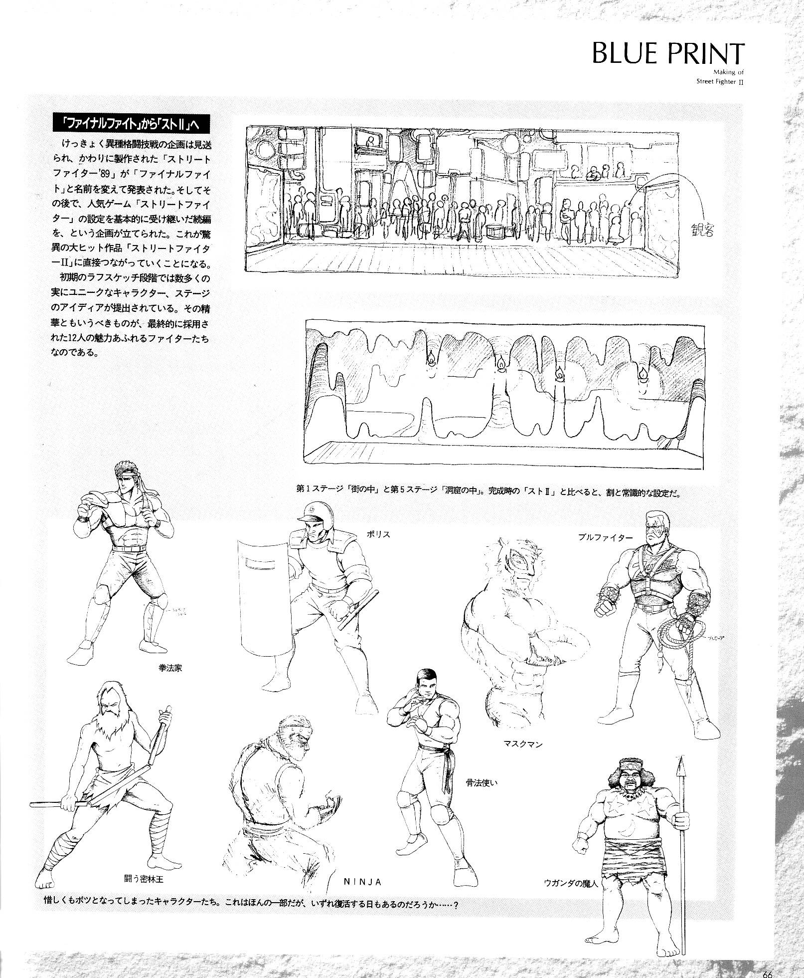 Insolite : les esquisses de Street Fighter II !
